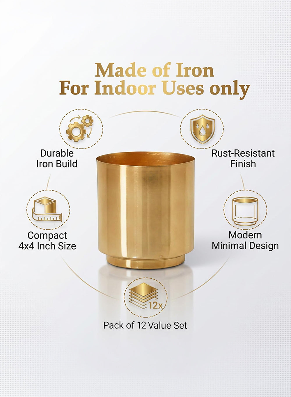 Cylindrical Shiny Finish Vase Collection