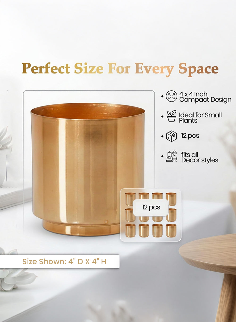 Cylindrical Shiny Finish Vase Collection