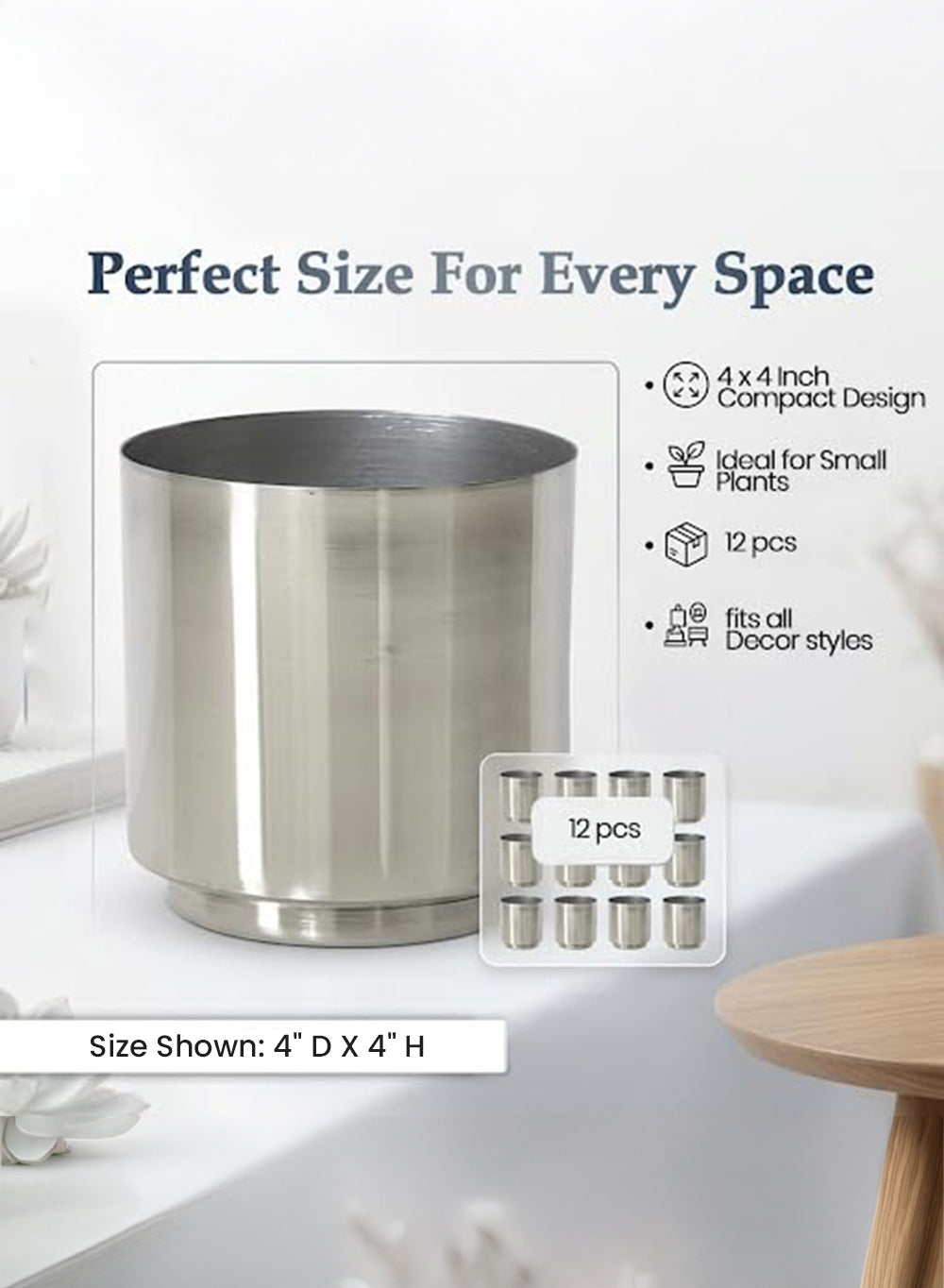 Cylindrical Shiny Finish Vase Collection