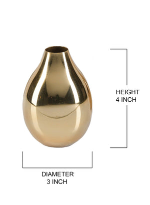 Pear-Shaped Gold Vase, Available in 2 Sizes