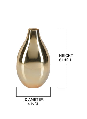 Pear-Shaped Gold Vase, Available in 2 Sizes