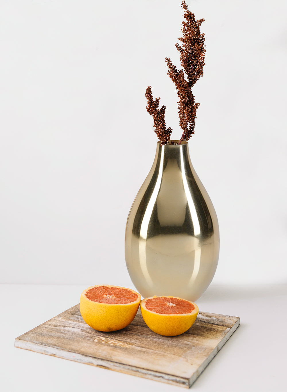 Pear-Shaped Gold Vase, Available in 2 Sizes