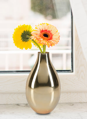 Pear-Shaped Gold Vase, Available in 2 Sizes