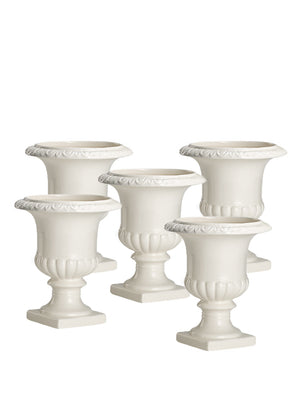 Classic White Ceramic Urn, in 2 Sizes