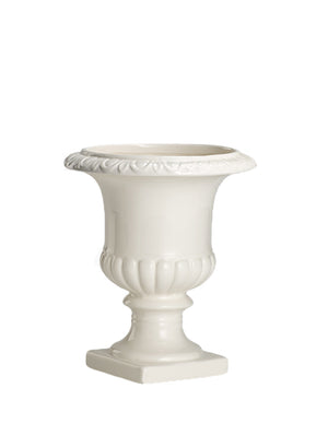 Classic White Ceramic Urn, in 2 Sizes