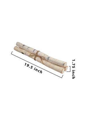 Artificial Birch Log, Pack of 18, Available in 2 Sizes