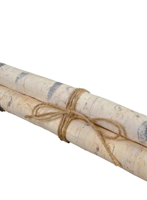 Artificial Birch Log, Pack of 18, Available in 2 Sizes