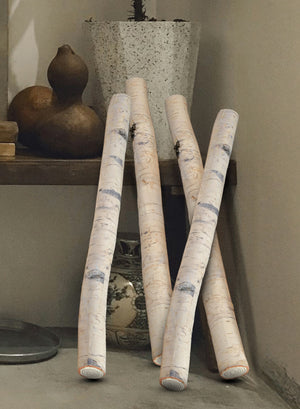 Artificial Birch Log, Pack of 18, Available in 2 Sizes