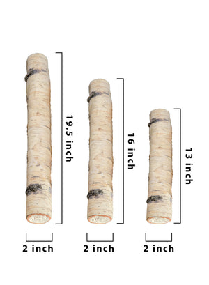 Artificial Birch Log, Pack of 18, Available in 2 Sizes