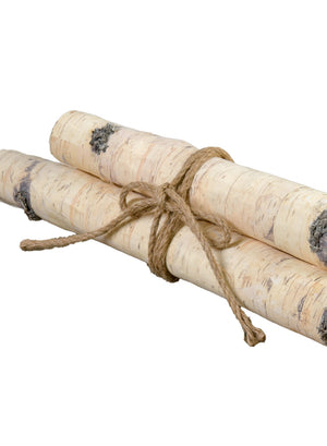 Artificial Birch Log, Pack of 18, Available in 2 Sizes