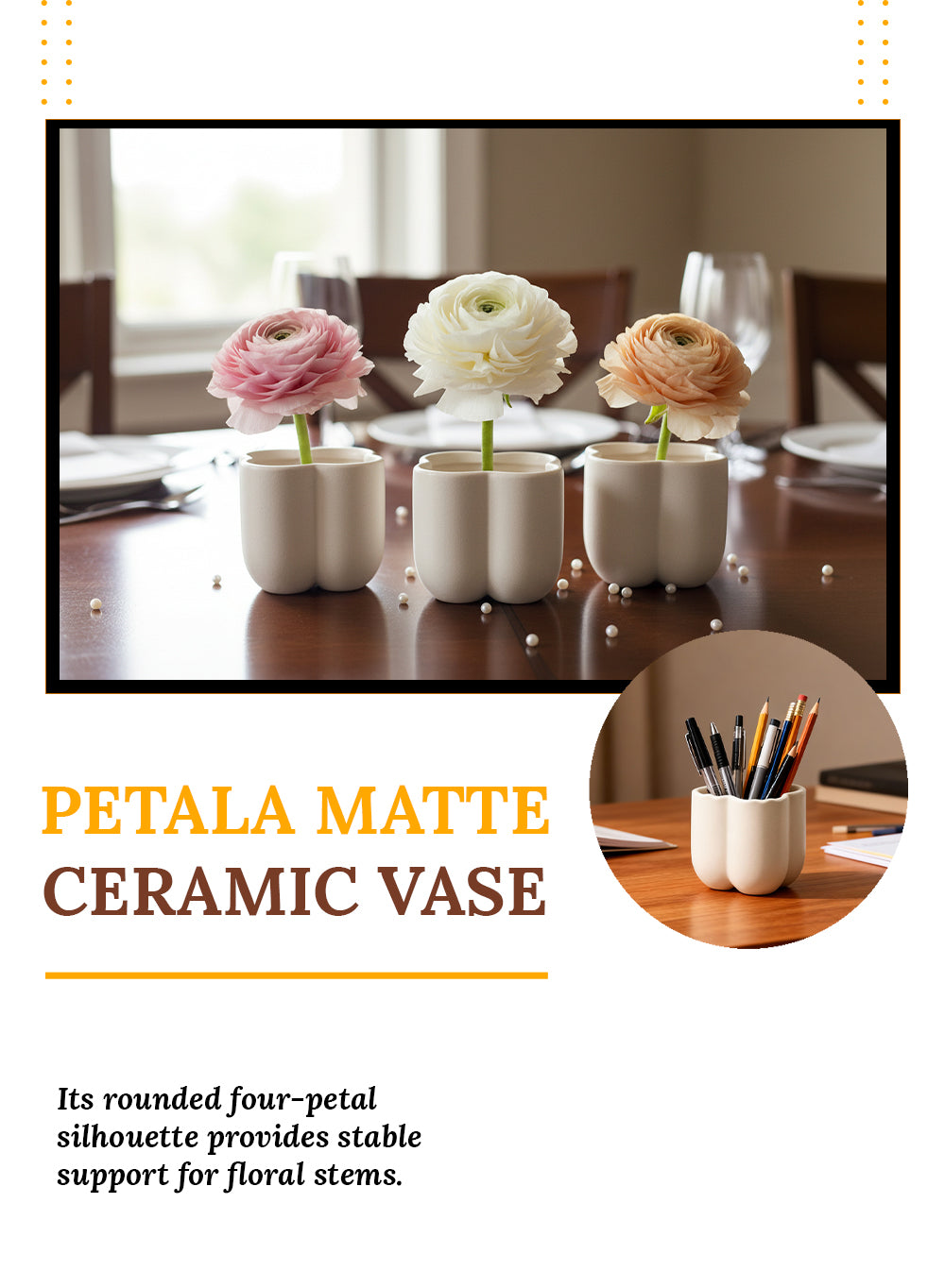 Petala Matte Ceramic Vase Collection