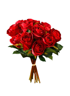 Red Silk Rose Bouquet