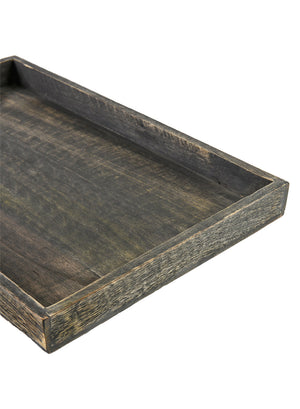 Dark Wood Rectangle Serving Tray, in 2 Sizes