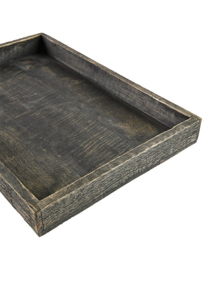 Dark Wood Rectangle Serving Tray, in 2 Sizes