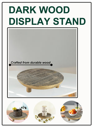 9" Dark Wood Display Stand