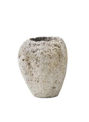 11" Natural Pumice Urn Vase