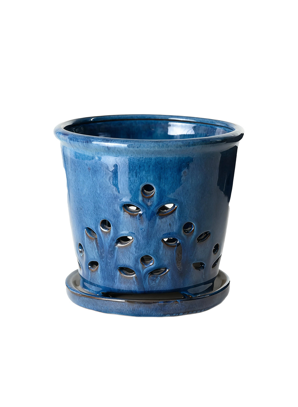 Blue Leaf Breeze Ceramic Planter Collection
