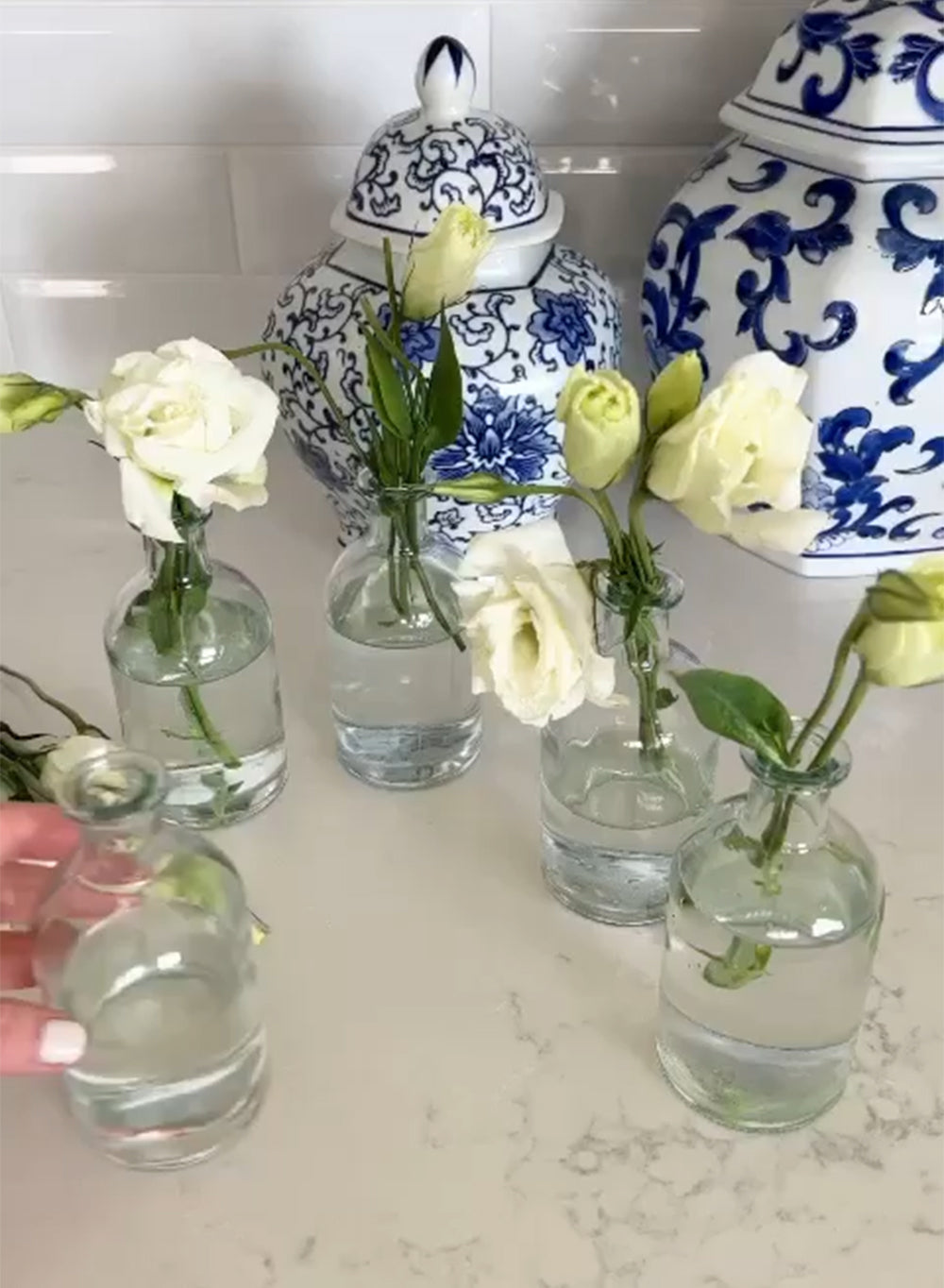 Antique Medicine Bottle Bud Vases, in 5 Colors