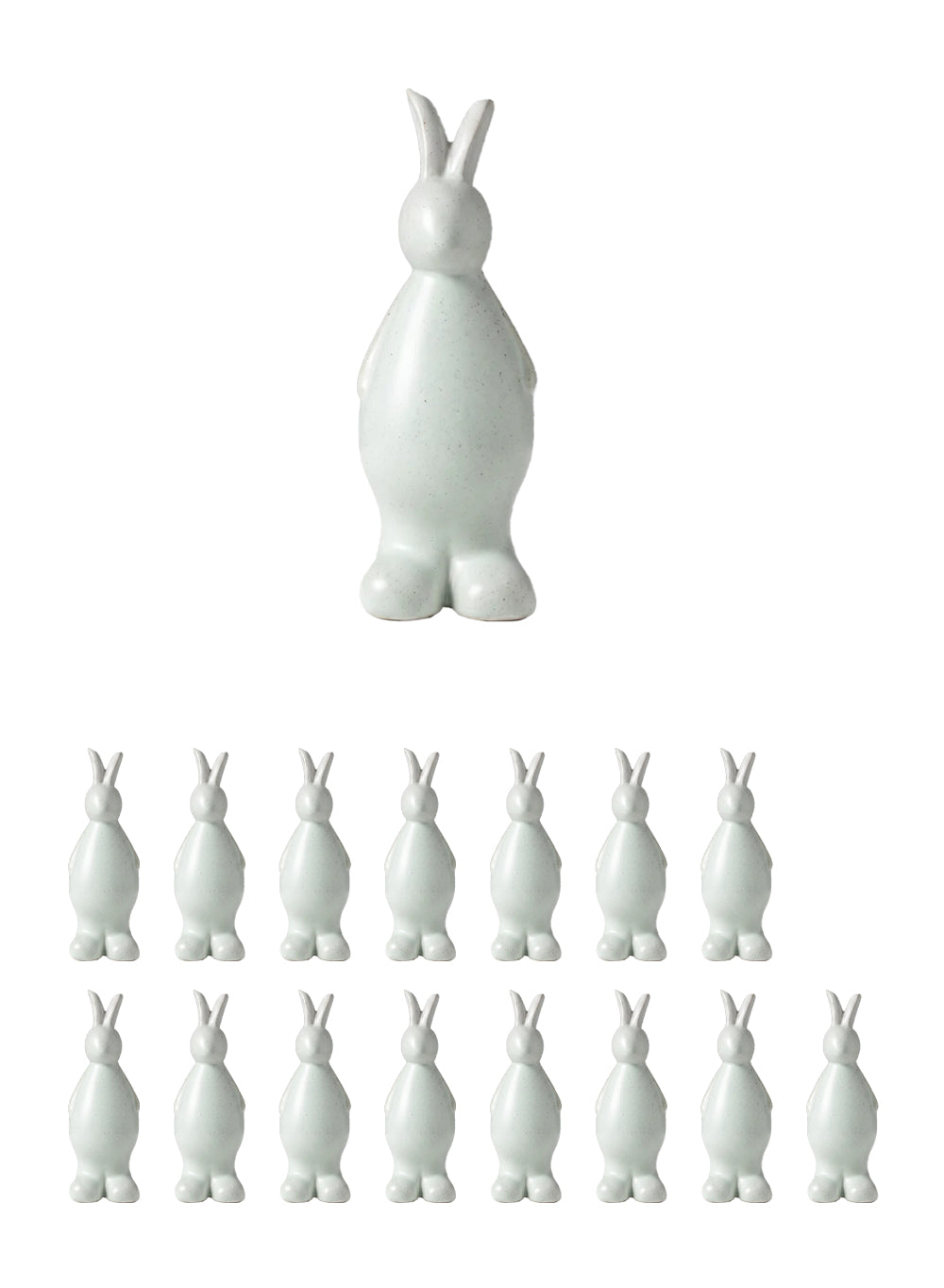 Standing Meadow Porcelain Rabbit Figurine Collection