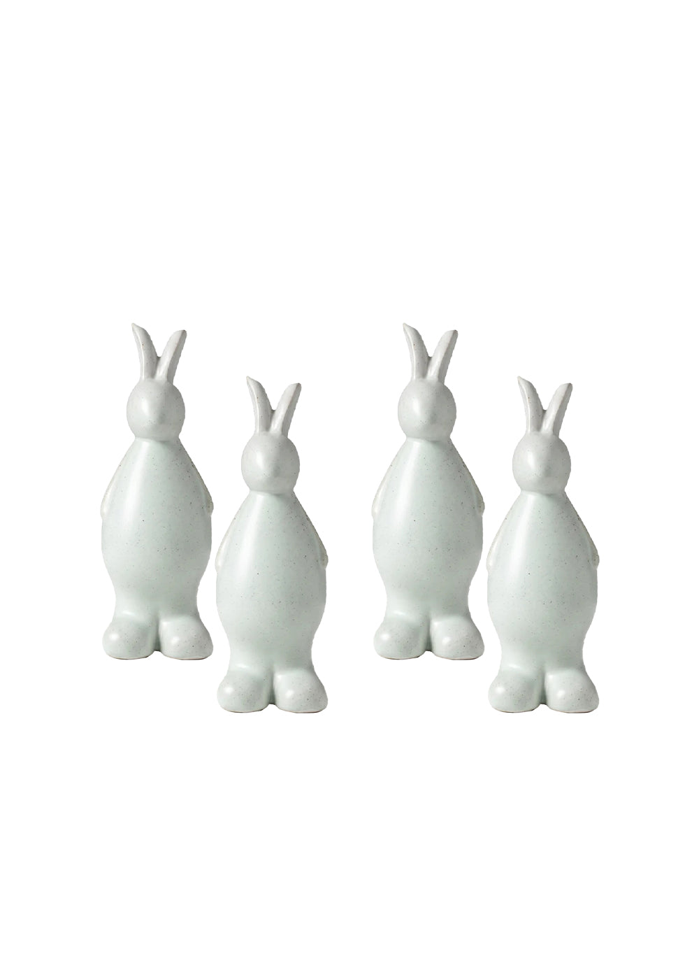Standing Meadow Porcelain Rabbit Figurine Collection