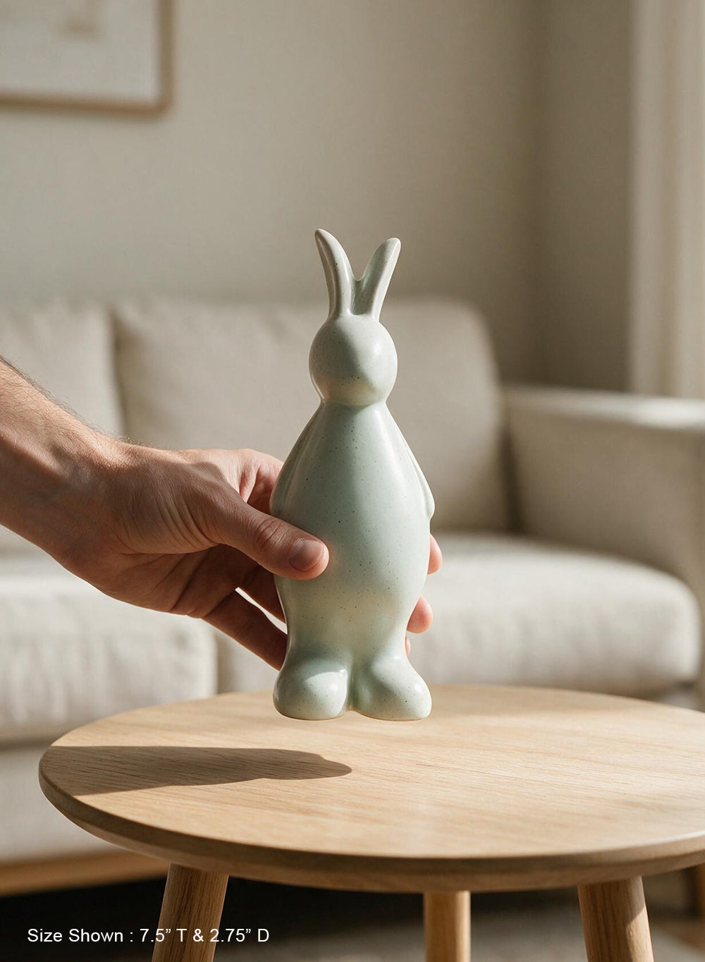 Standing Meadow Porcelain Rabbit Figurine Collection