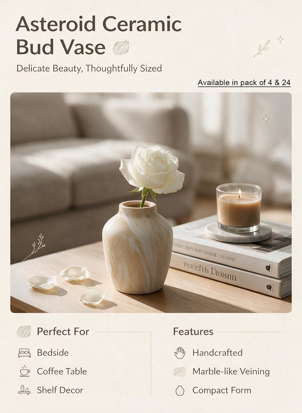 Aster Ceramic Bud Vase Collection