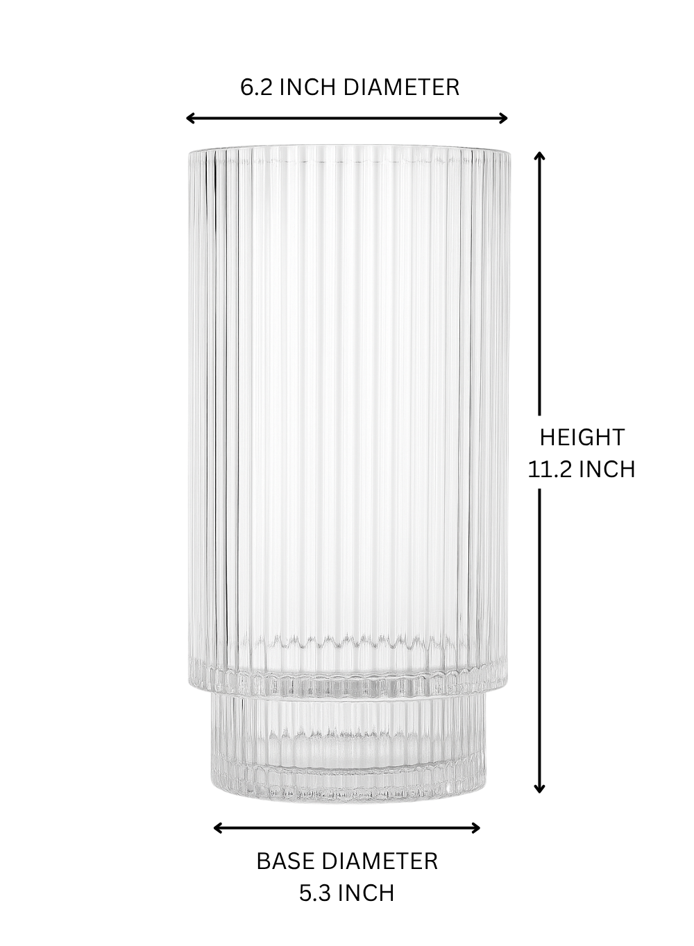 Ribbed Glass Votive Candle Holder, in 3 Colors