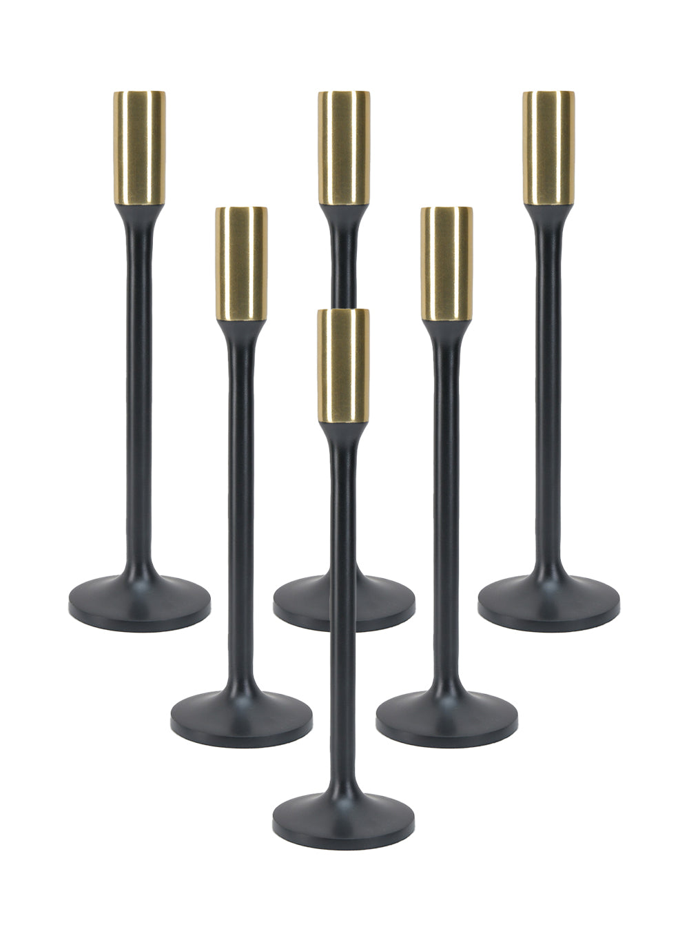 Dual-Tone Taper Candlestick Holders, in 2 Sizes