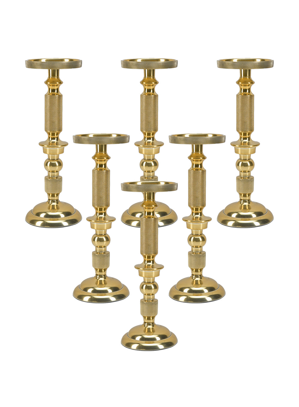 Serene Spaces Living Gold Pillar Holder, Elegant Lighting for Wedding or Party, 2 Size Options Available