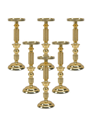 Serene Spaces Living Gold Pillar Holder, Elegant Lighting for Wedding or Party, 2 Size Options Available