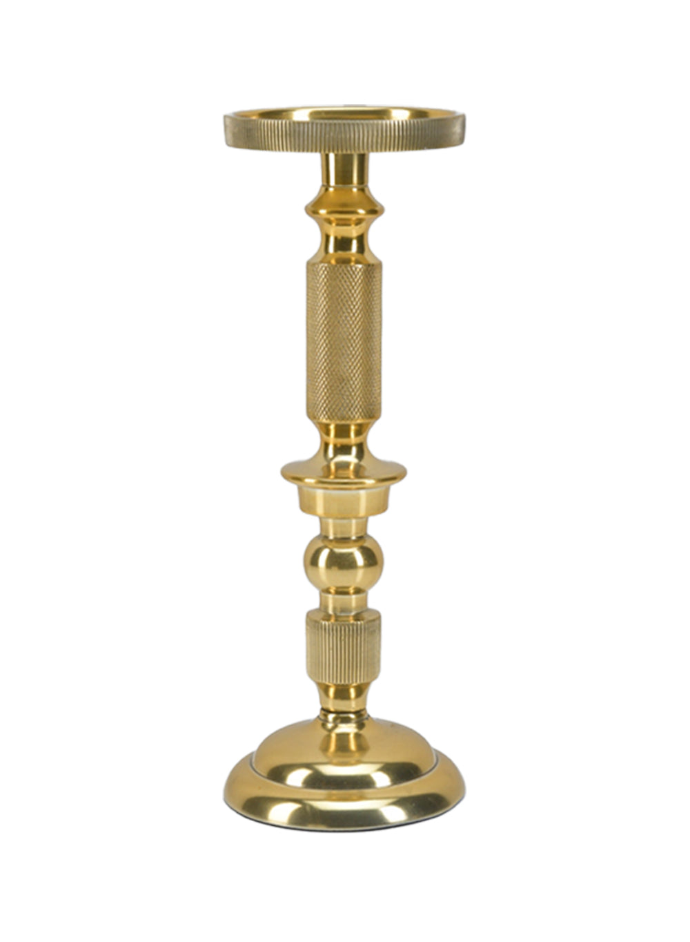 Serene Spaces Living Gold Pillar Holder, Elegant Lighting for Wedding or Party, 2 Size Options Available