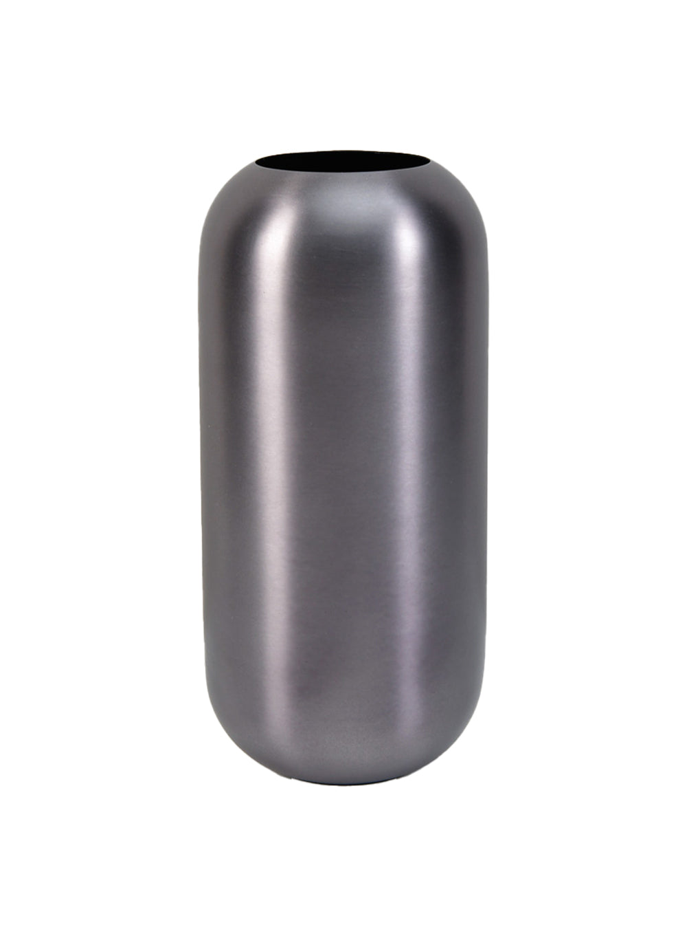 Metallic Grey Capsule Vase, in 2 Sizes