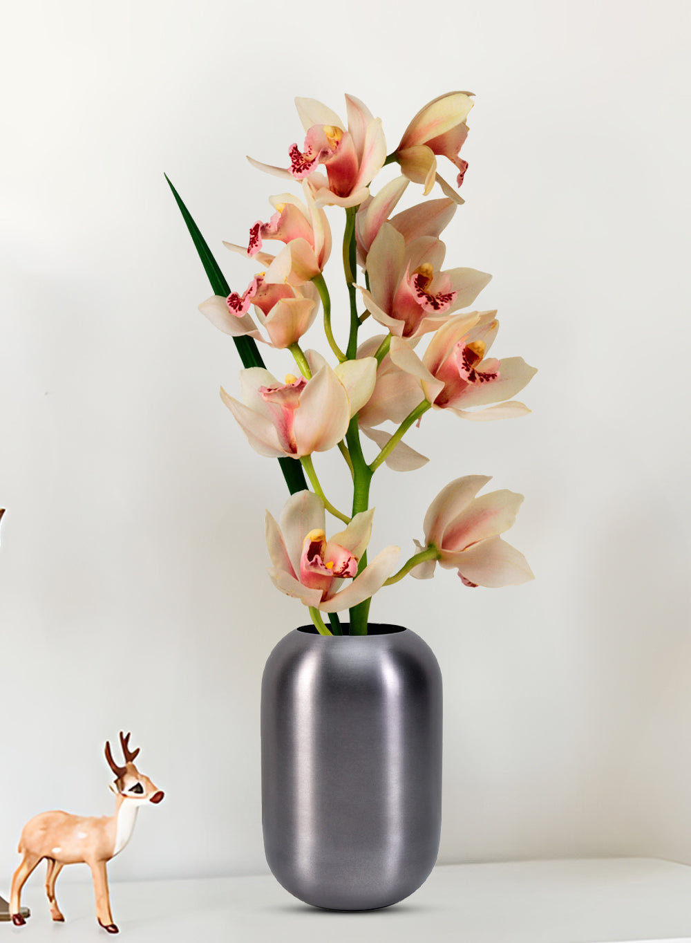 Metallic Grey Capsule Vase, in 2 Sizes