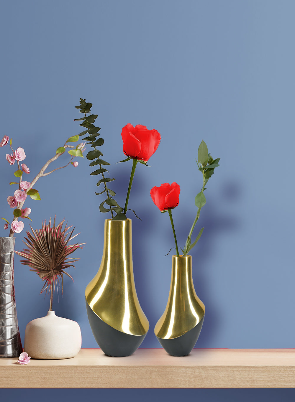 Dual-Tone Geometric Vase, in 2 Designs & Sets