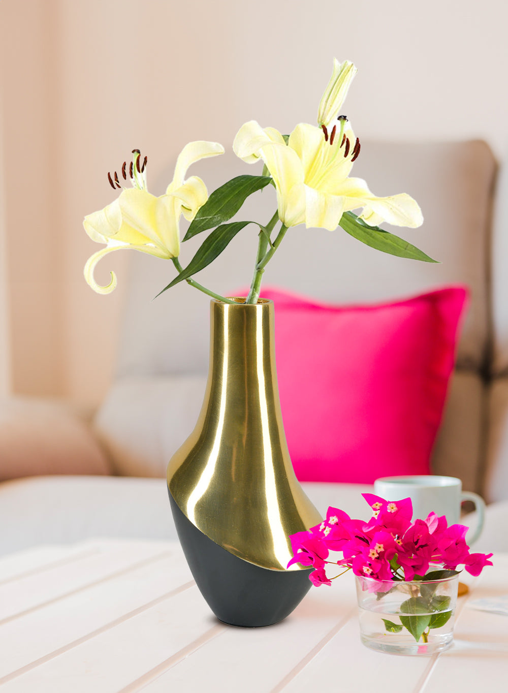 Dual-Tone Geometric Vase, in 2 Designs & Sets