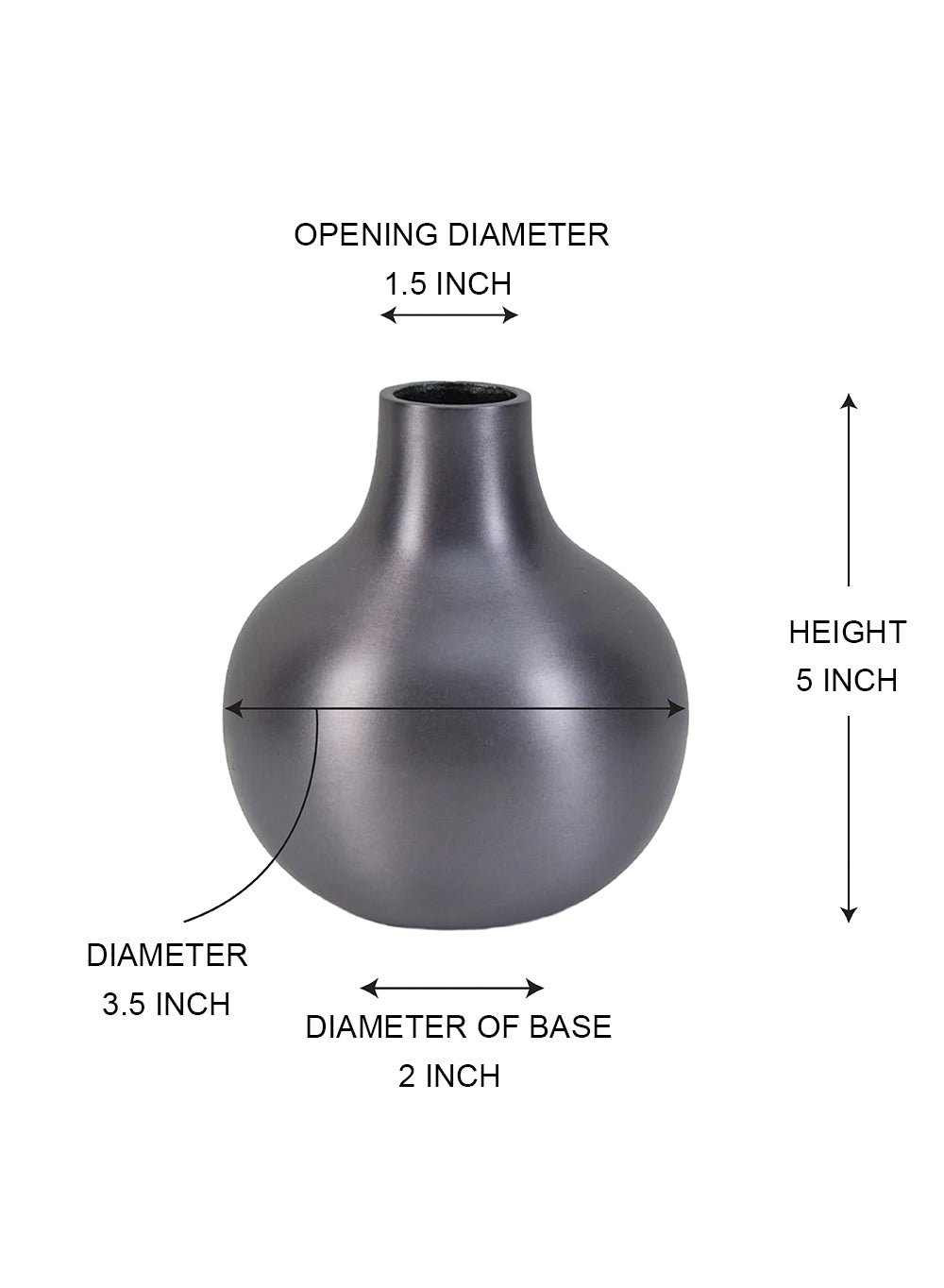 Lunara Matte Aluminum Vase