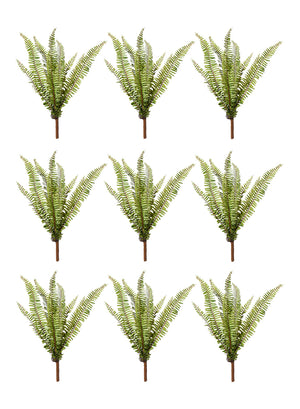 20" Artificial Boston Fern Plant, Pack of 12
