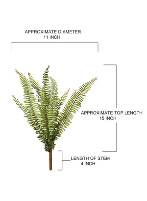 20" Artificial Boston Fern Plant, Pack of 12