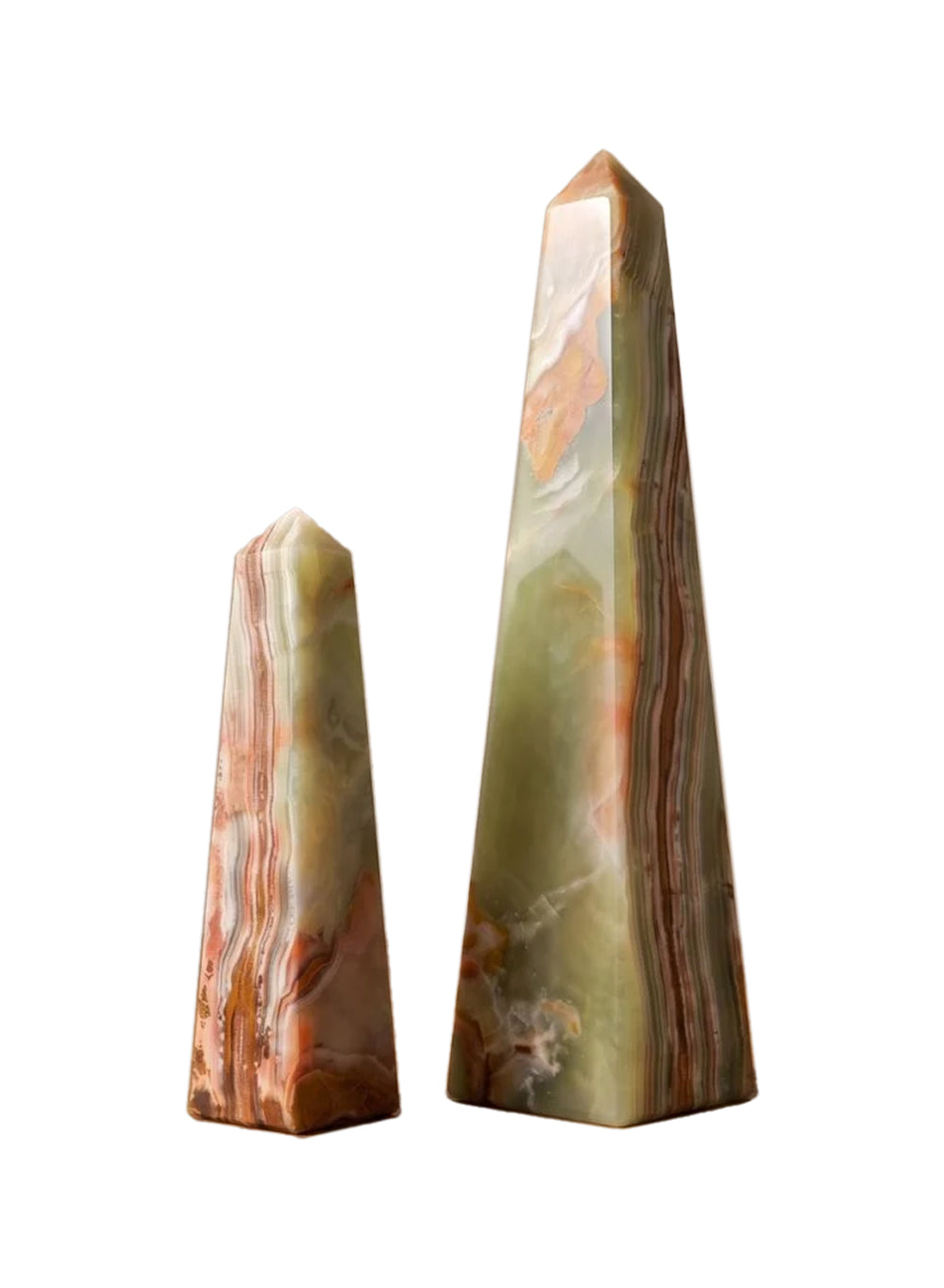 Natural Onyx Obelisk Sculpture Collection