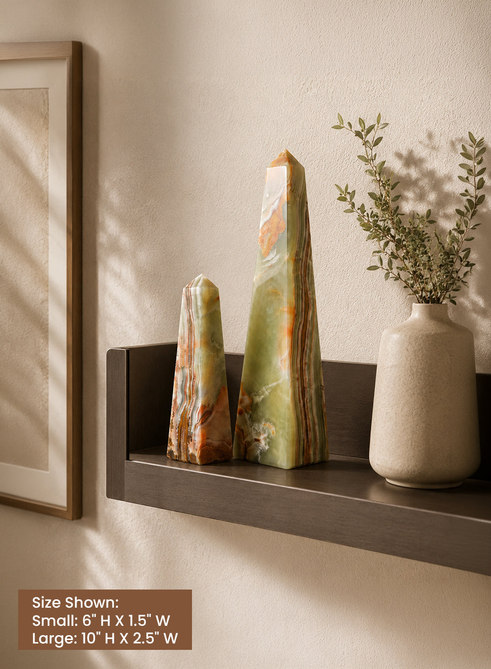 Natural Onyx Obelisk Sculpture Collection
