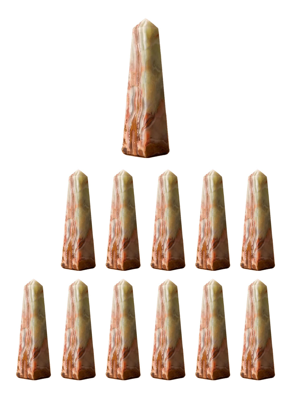 Natural Onyx Obelisk Sculpture Collection