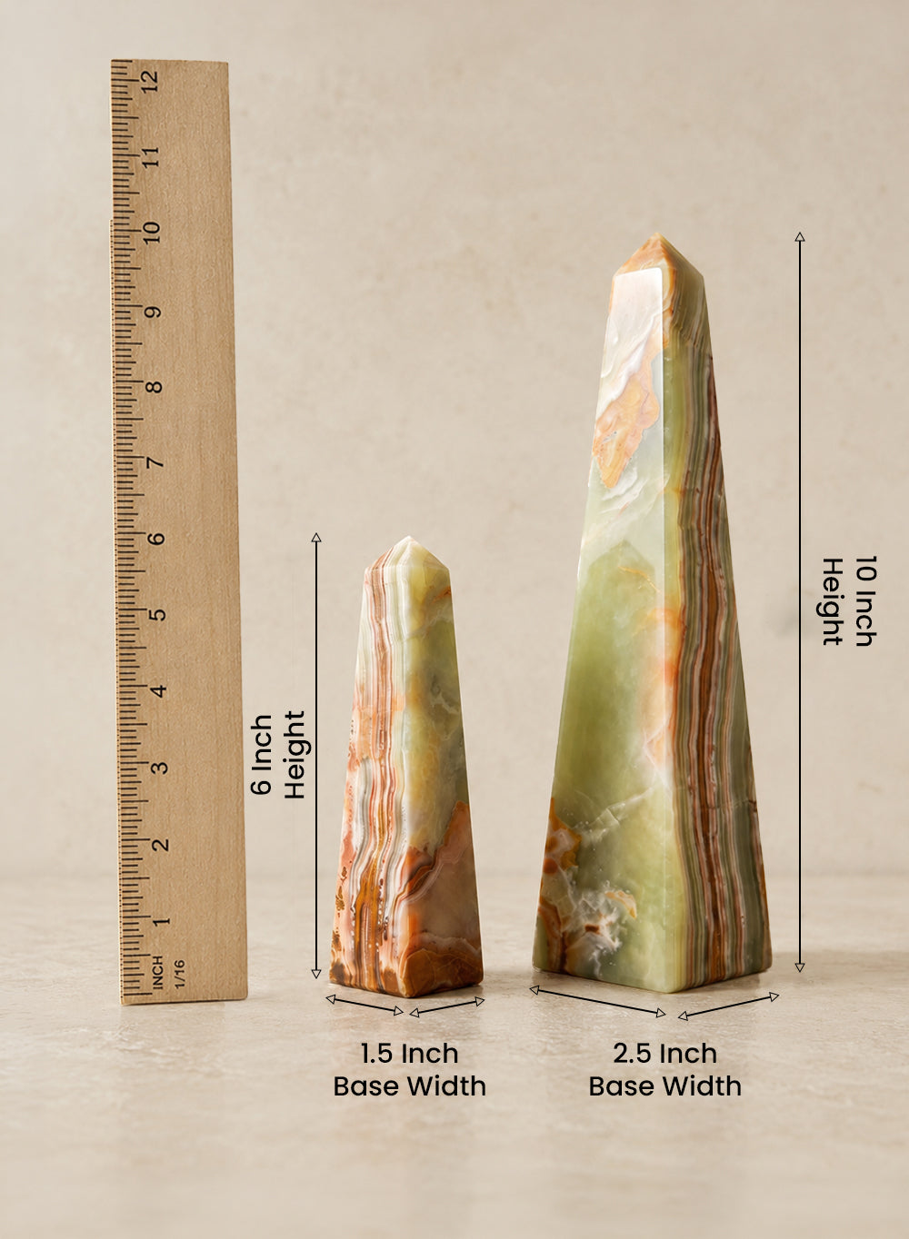 Natural Onyx Obelisk Sculpture Collection