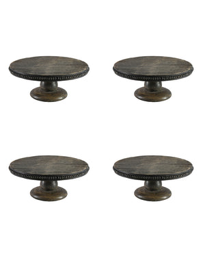 12" Dark Wood Cake Stand