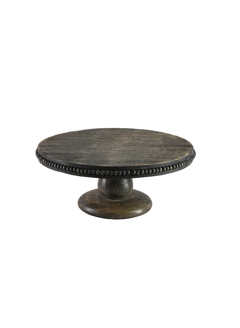 12" Dark Wood Cake Stand