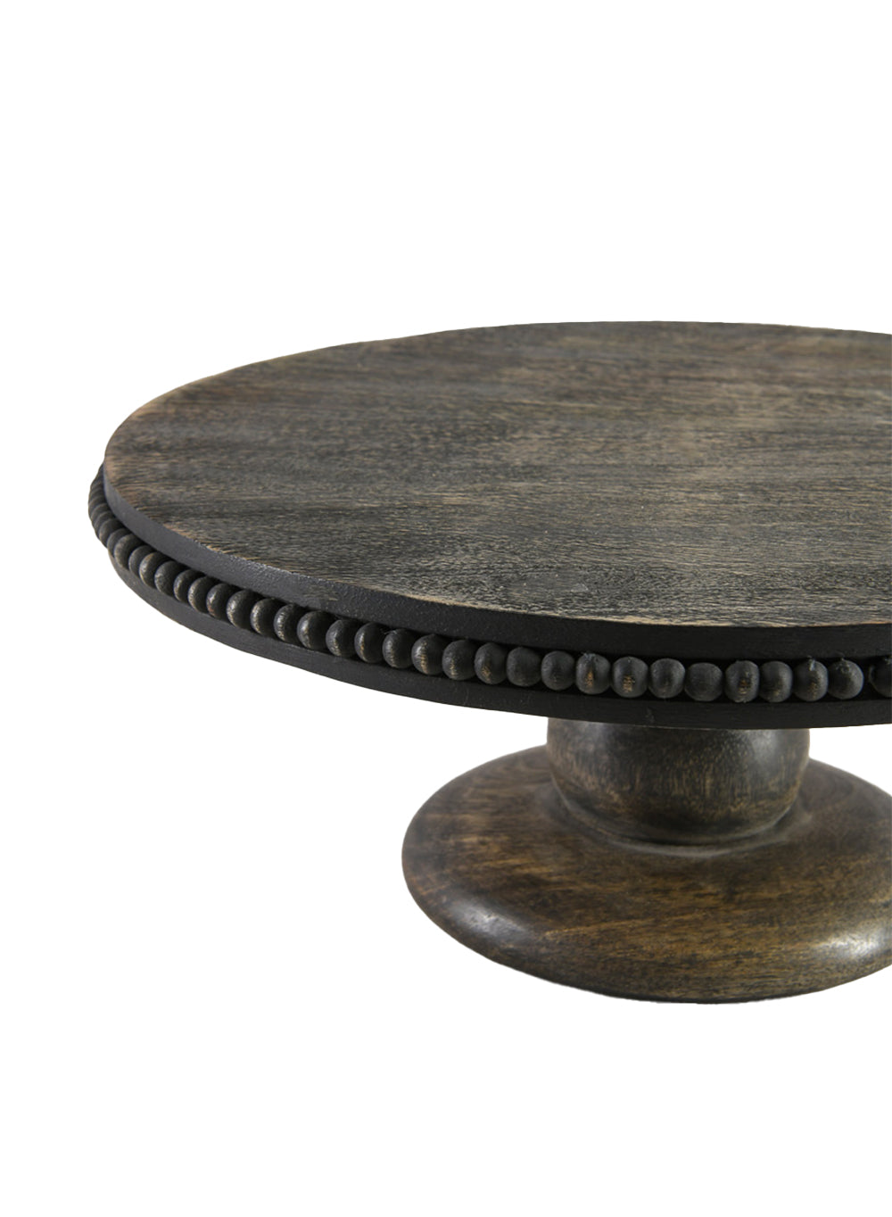 12" Dark Wood Cake Stand