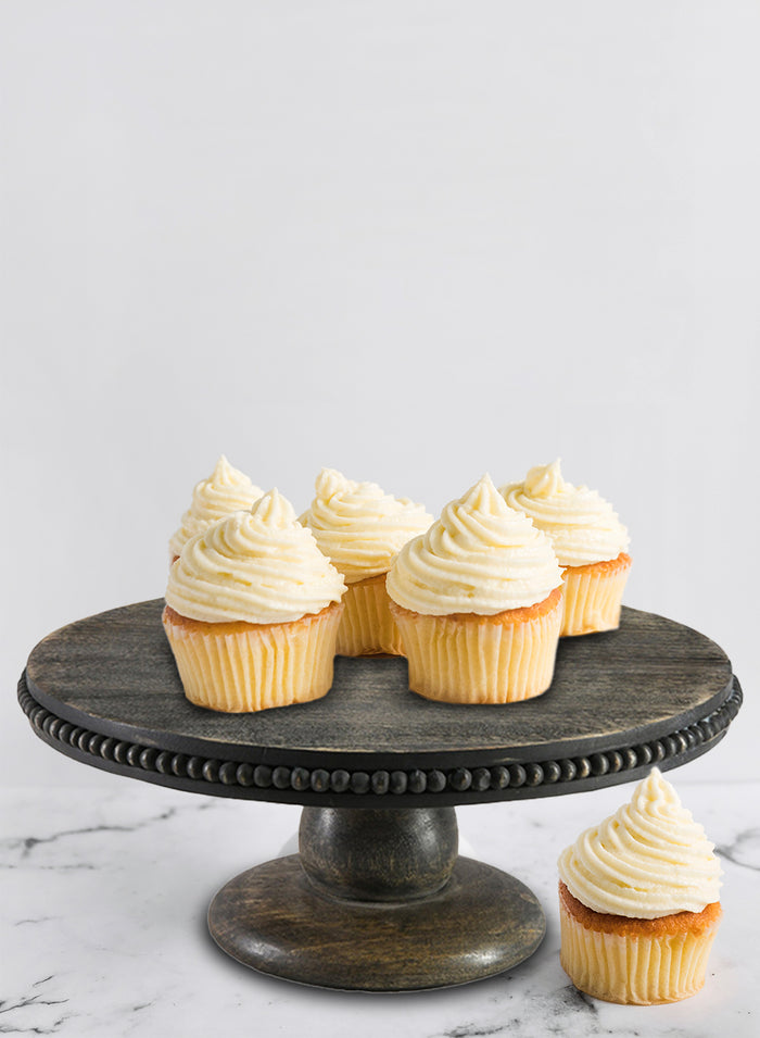 12" Dark Wood Cake Stand