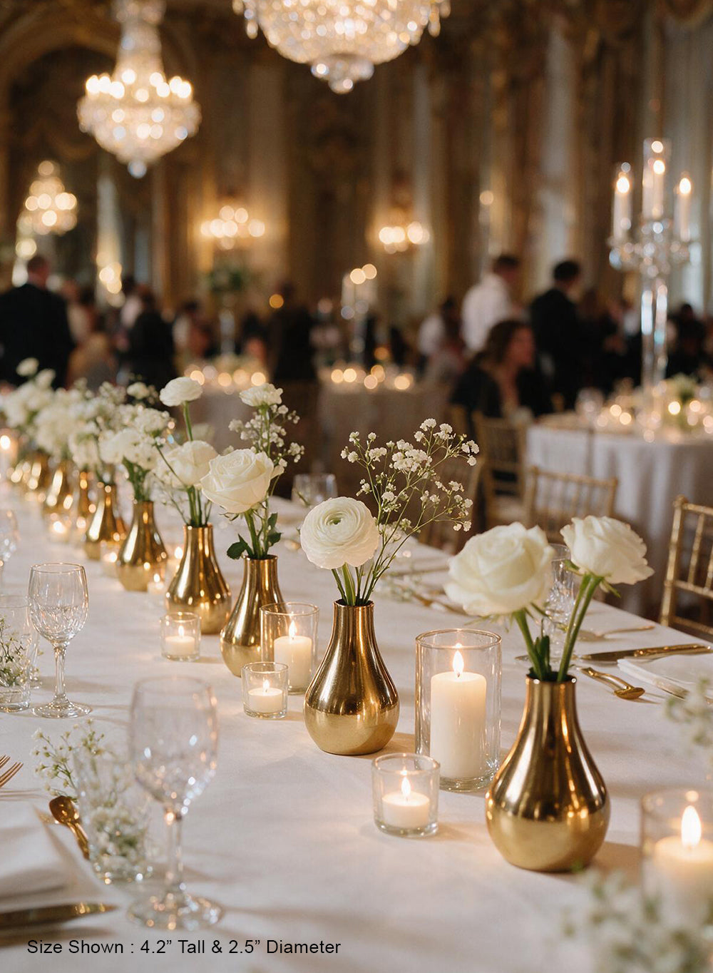 Stylish Gold Floral Bud Vase Collection