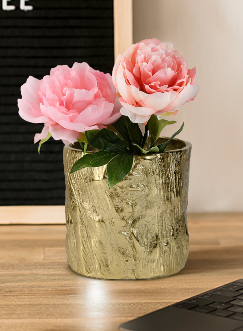 Gold Bark Vase, in 2 Sizes