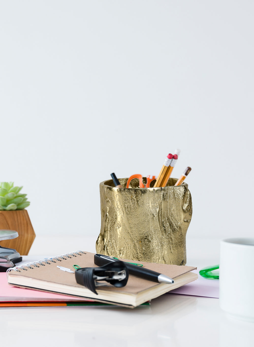 Gold Bark Vase, in 2 Sizes