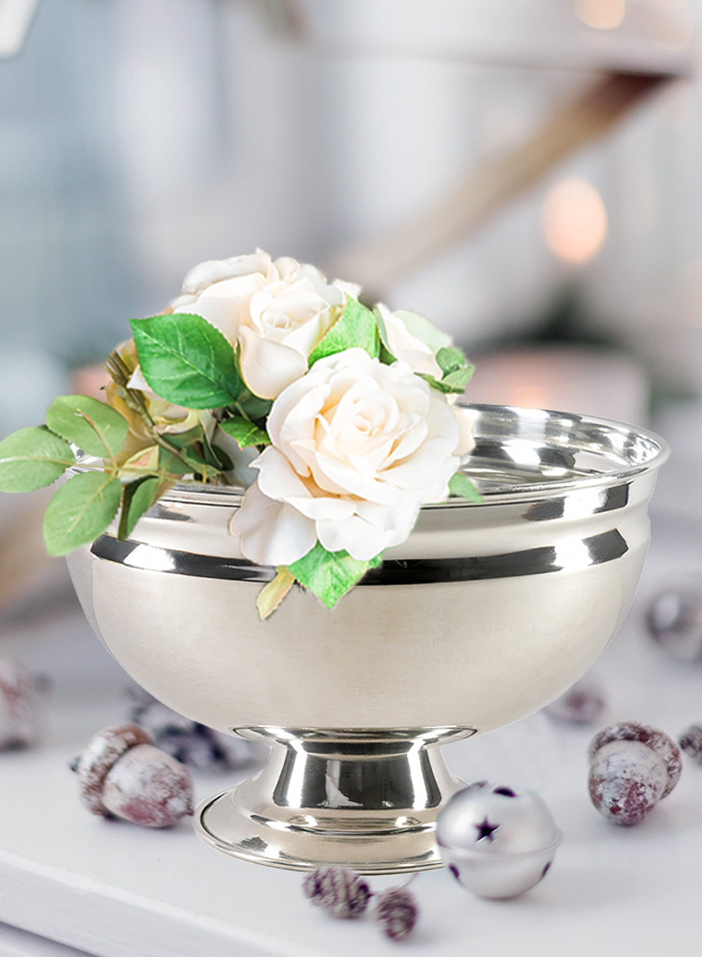 Silver Pedestal Bowl – in 2 Sizes